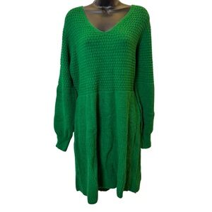 NWT Cupshe V-neck sweater dress with long balloon-style sleeves - size XL